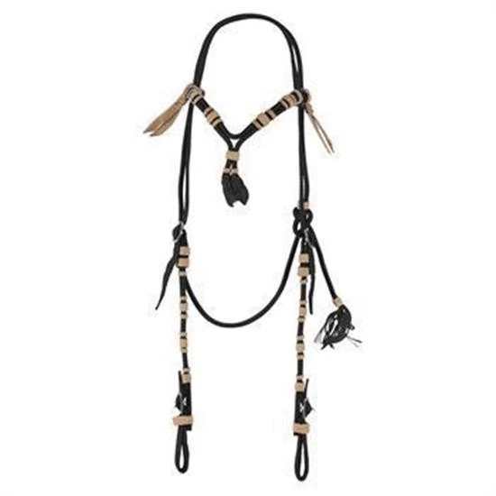 Copper Canyon Nylon Vaquero Cross Knot Brow Headstall 3 Copper Canyon Nylon Vaquero Cross Knot Brow Headstall