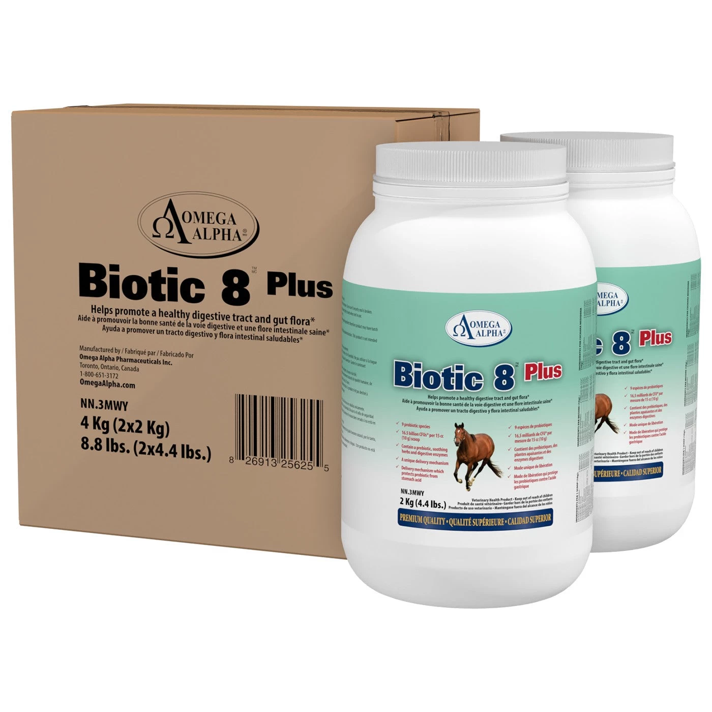 Omega Alpha Biotic 8 Plus 2 Kg - 2 Pack 3 Omega Alpha Biotic 8 Plus 2 Kg - 2 Pack