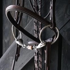 EvoEq Double Jointed Loose Ring Snaffle Bit W/ Copper Roller -Horse Supplies Store 53936