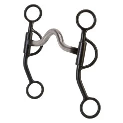 Weaver Black Steel Sweet Iron Curb Bit W/ Medium Port