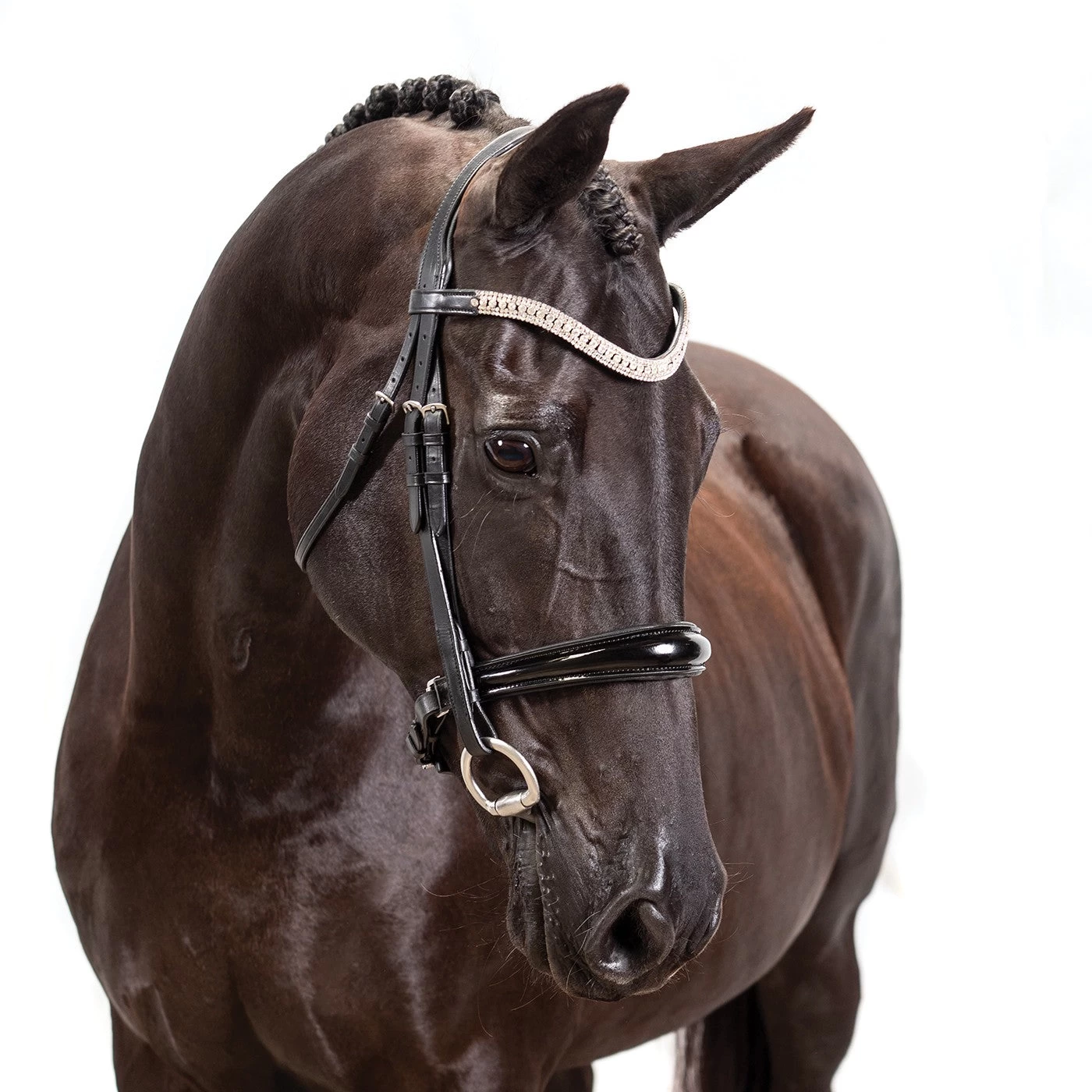 FFE Couture Patent Dressage Snaffle Bridle 12 FFE Couture Patent Dressage Snaffle Bridle - Image 10