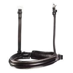 FFE Crystal V Silver Piping Dressage Snaffle Bridle -Horse Supplies Store 64345