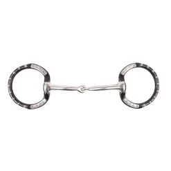 Metalab Antique Eggbutt Snaffle Bit W/ Engraved Overlay