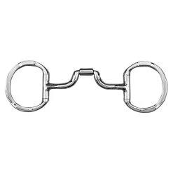 Myler Eggbutt Narrow Low Port Barrel Bit W/ Hooks - Level 2-3
