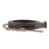 Mondega Fancy Stitched Leather Lead W/ 24 In. Silver Chain -Horse Supplies Store 81899
