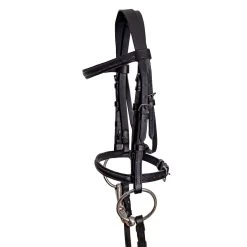 Miniature Silver Fox Raised Snaffle Bridle