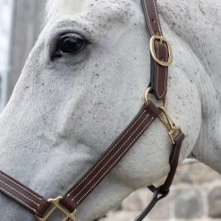 Val Du Bois Triple Stitch Leather Halter -Horse Supplies Store 83205