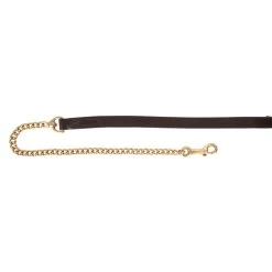 Connemara Leather Lead W/ 24 In. Brass Chain