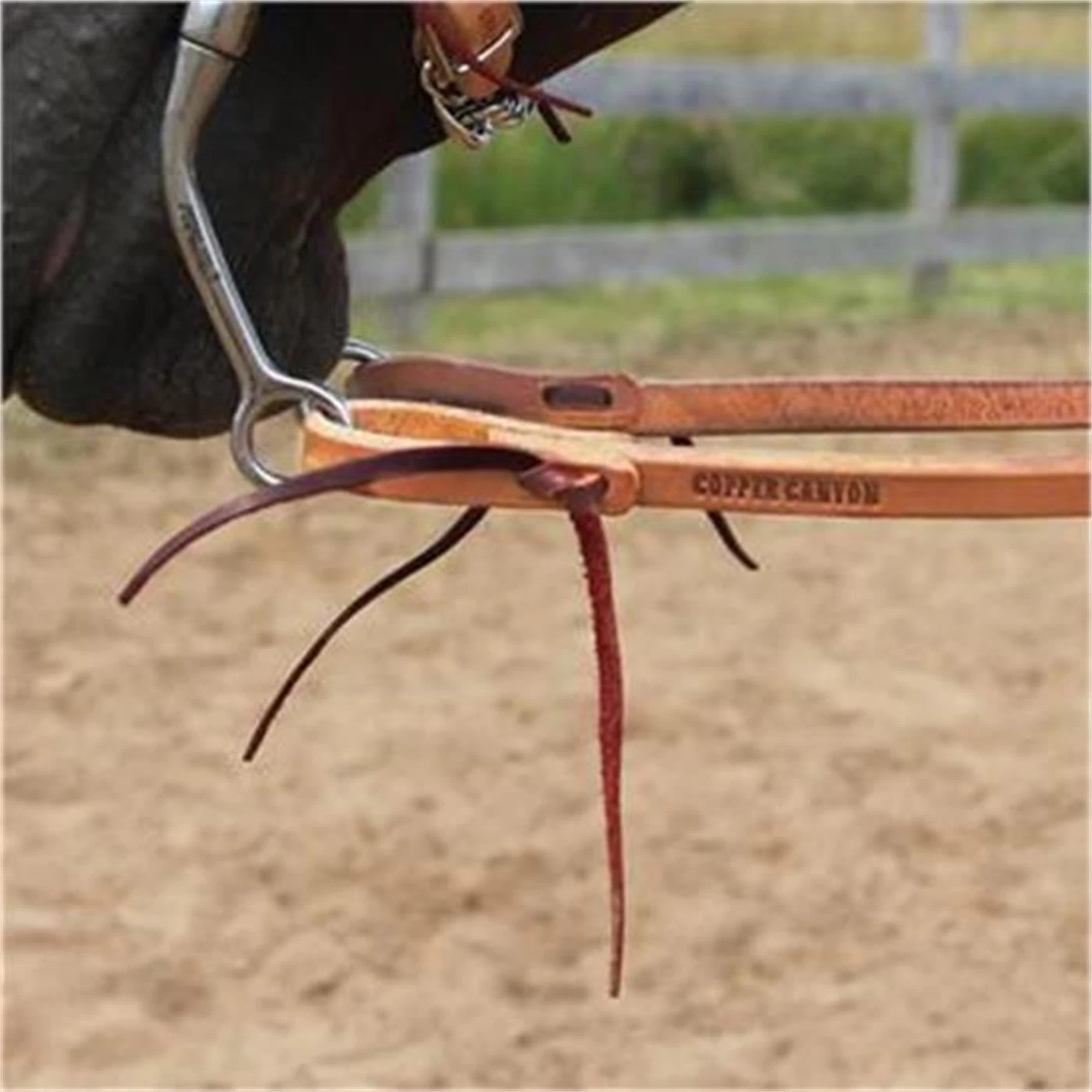 Copper Canyon Bridle Leather Reins W/ Ties 4 Copper Canyon Bridle Leather Reins W/ Ties - Image 2